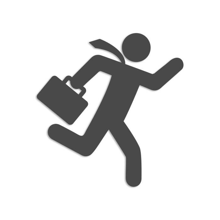 Running Businessman with Briefcase Icon