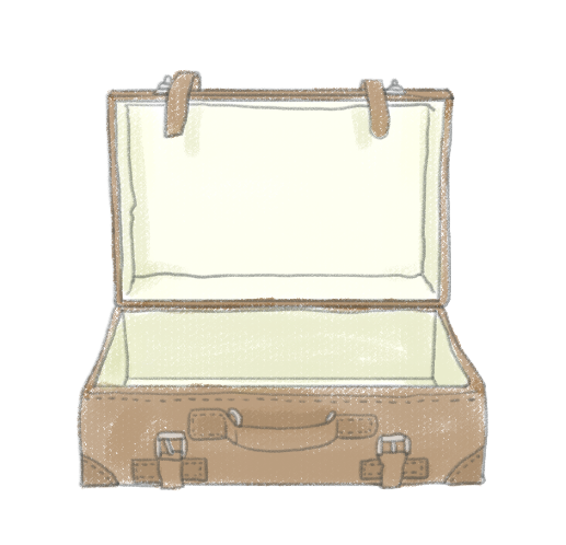 box travel suitcase hand painted suitcase