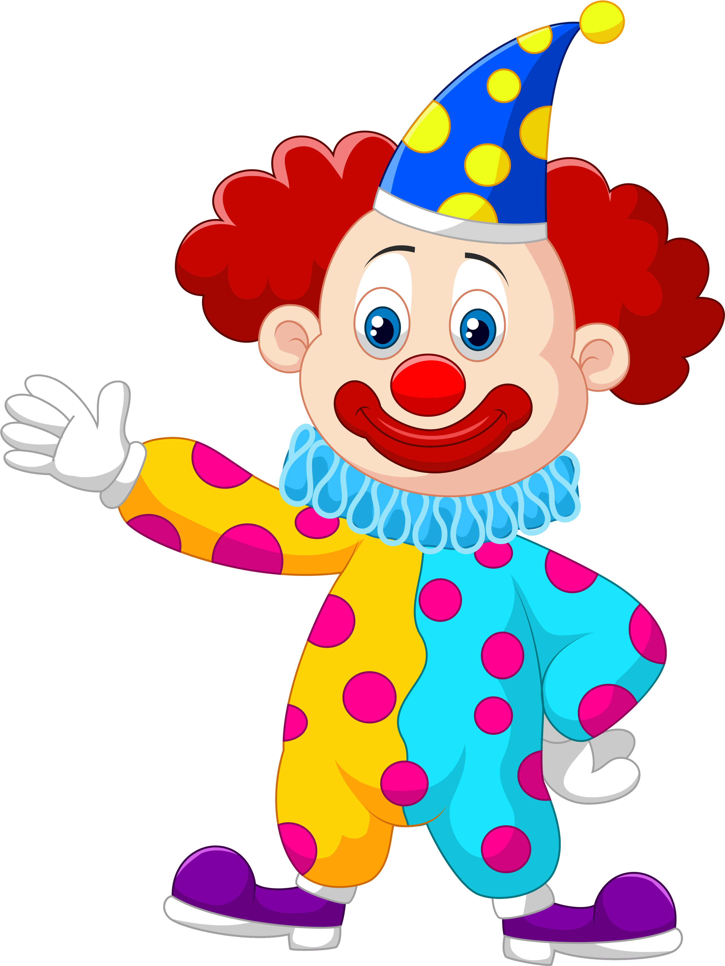 circus cartoon clown traveling carnival clown