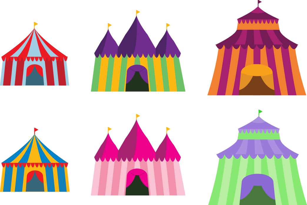 circus tent traveling carnival graphic design circus tent vector