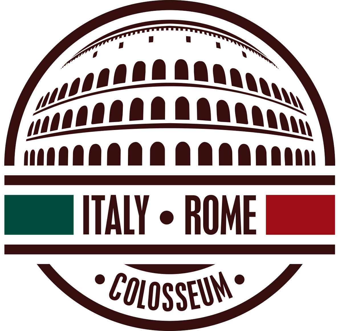 colosseum eur rome sticker decal travel vector around the world italy