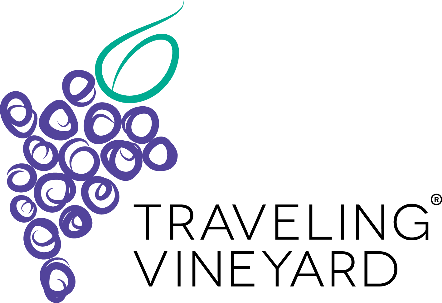 common grape vine wine traveling vineyard logo direct selling vineyard