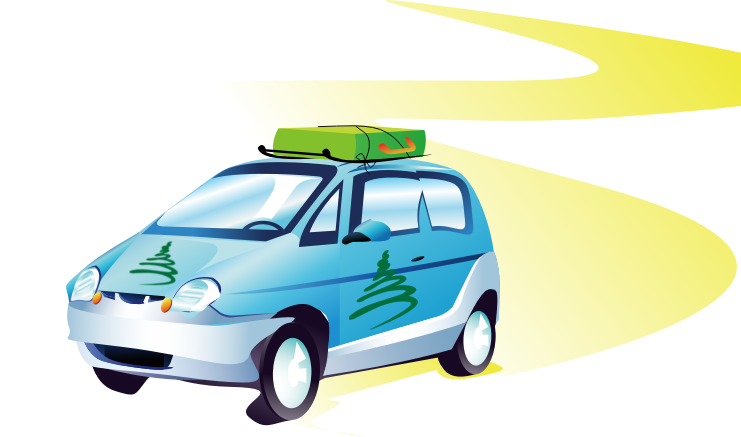 compact car travel road trip clip art membership card upgrade