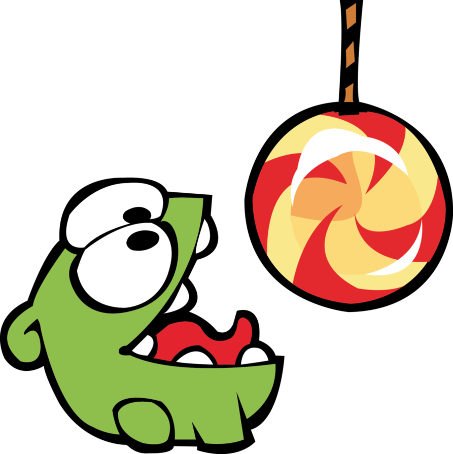Om Nom Green Monster Eyeing Swirl Candy