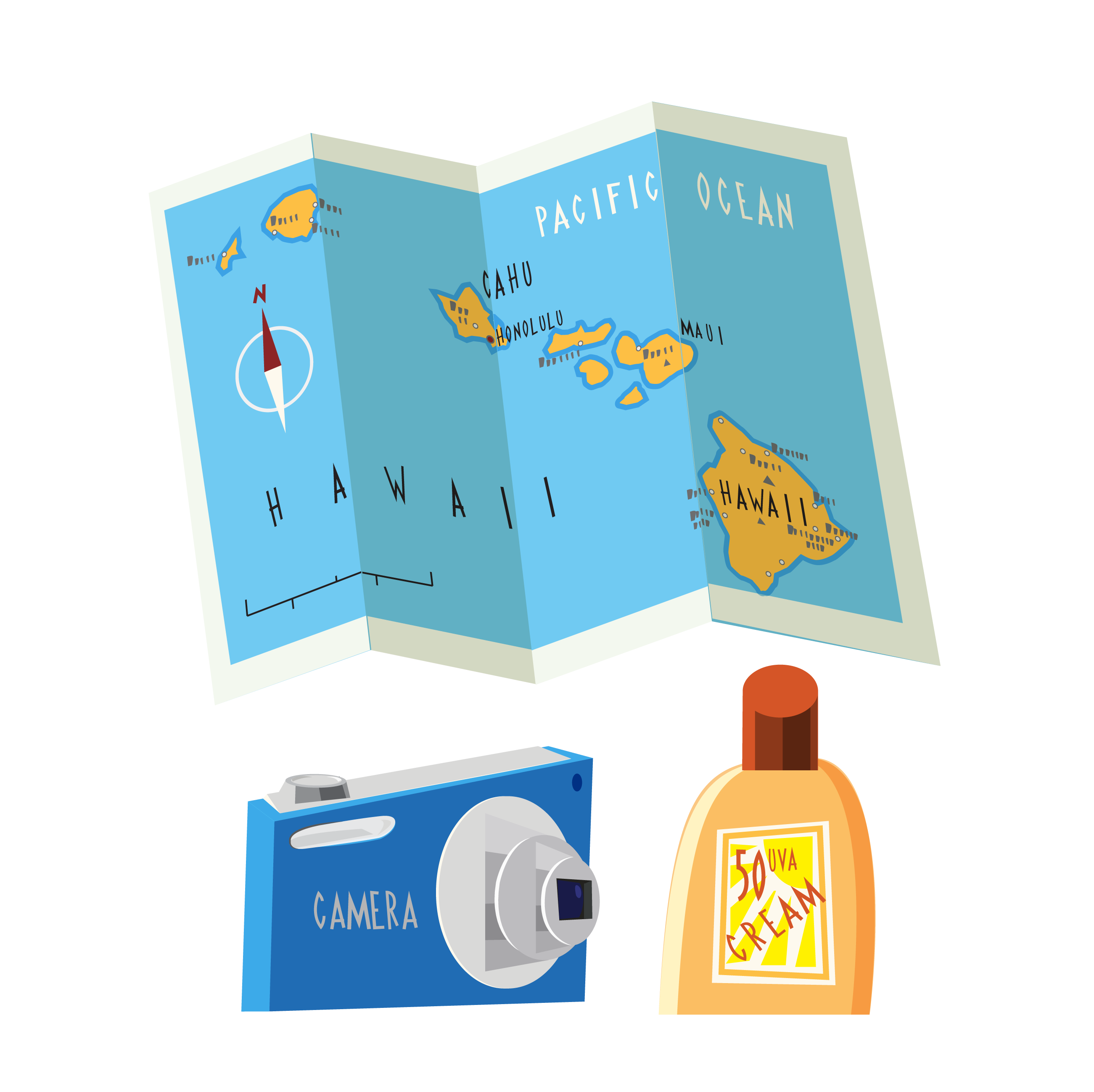 drawing cartoon illustration travel element vector