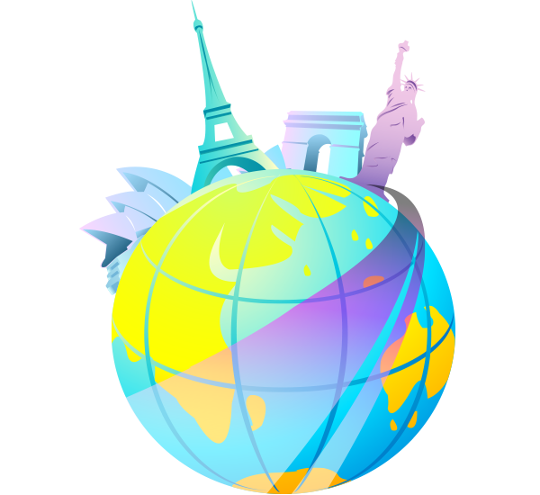 drawing travel clip art vector cartoon material global travel