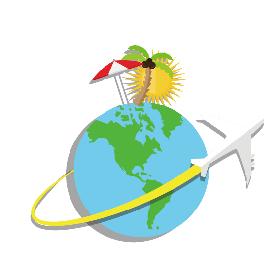 earth flat design travel travel