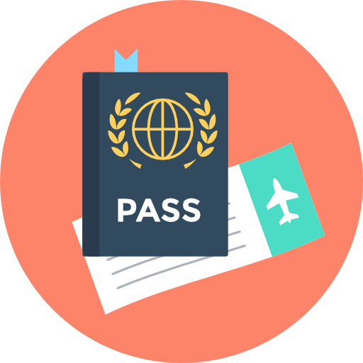 fake passport computer icons travel visa document visa