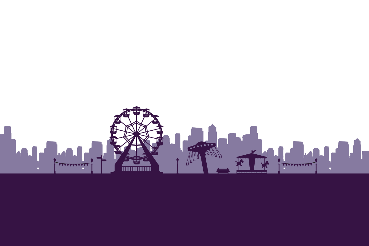 entertainment traveling carnival fair vector city entertainment