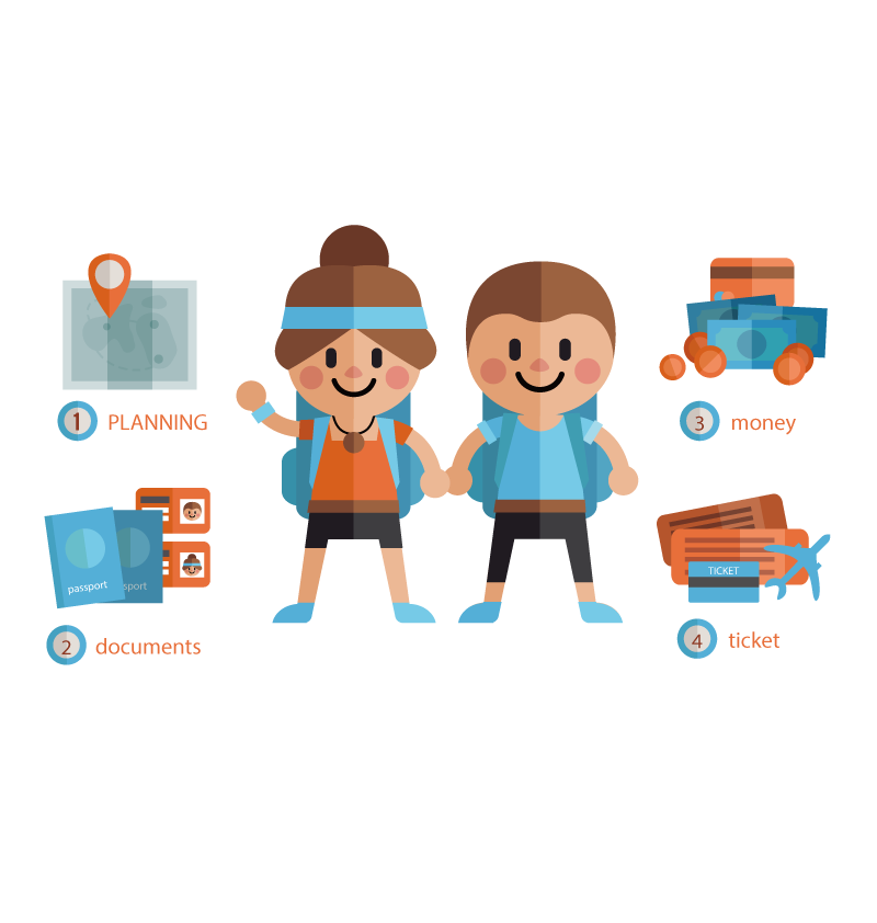 euclidean vector flat design vector travel