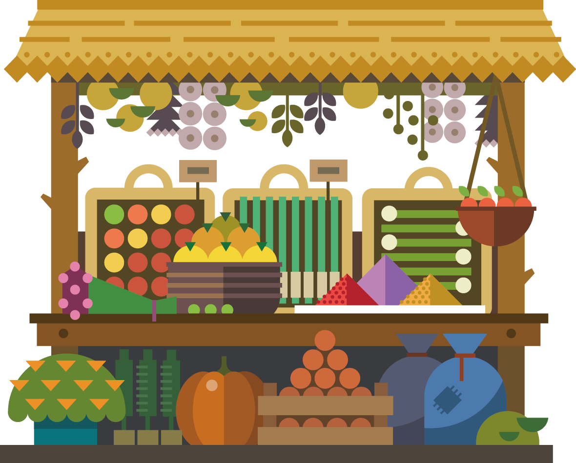 fruit marketplace royalty free illustration travel icon creative design