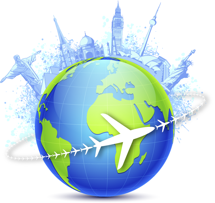 globe world travel illustration decorative elements earth