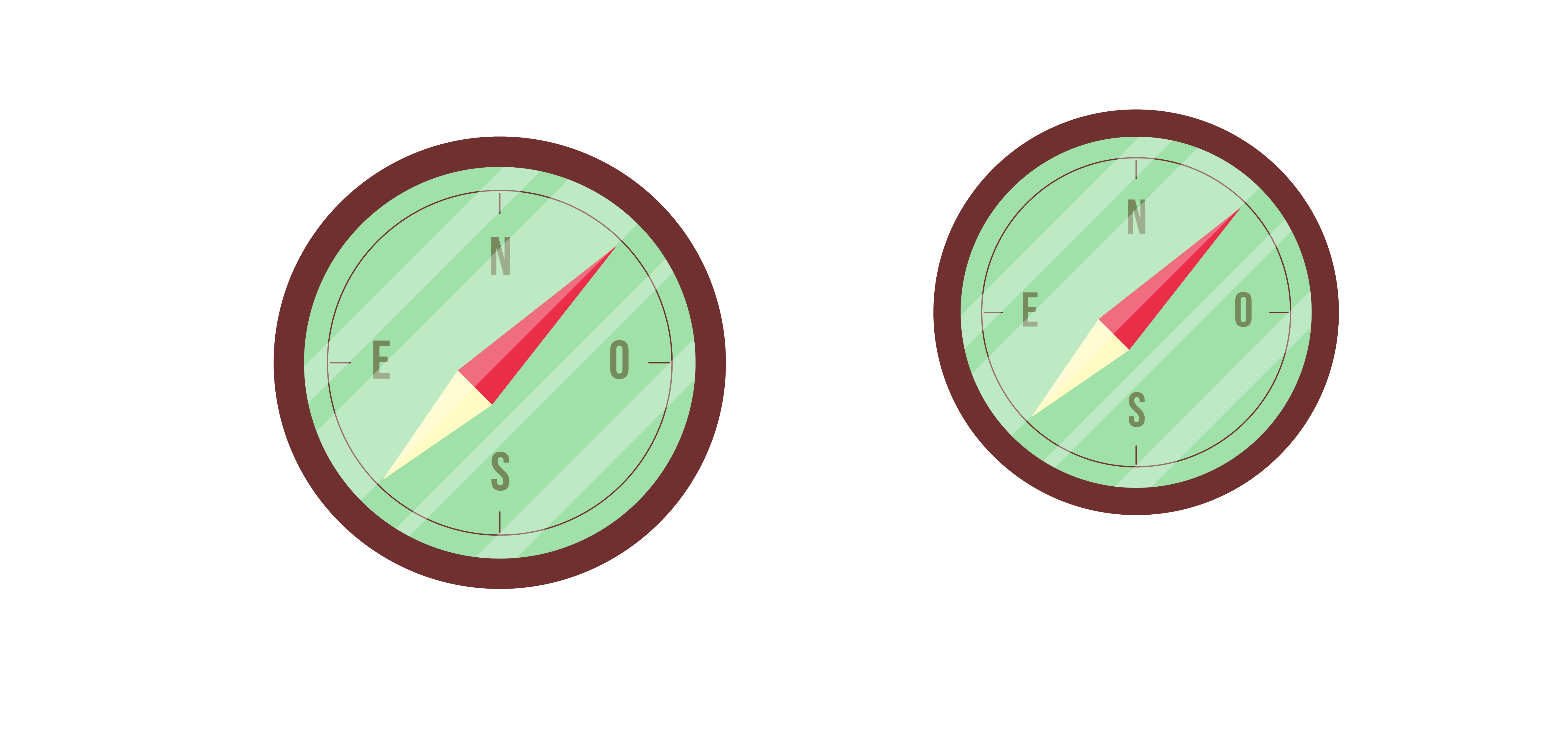 green circle font vector green travel compass element