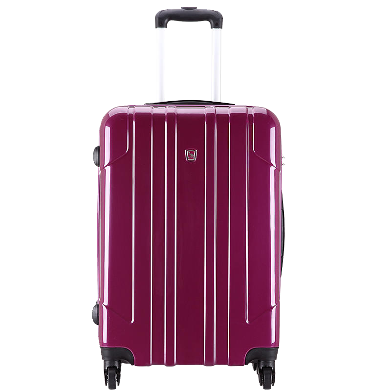 Magenta Hardshell Rolling Suitcase with Spinner Wheels