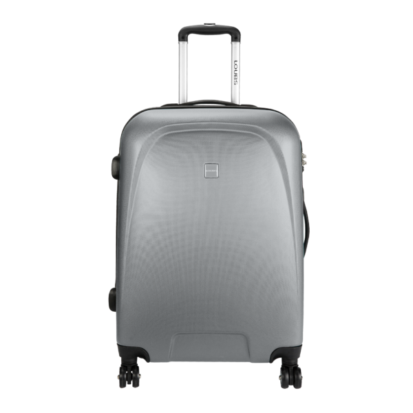 Grey Hardshell Rolling Suitcase with Telescoping Handle