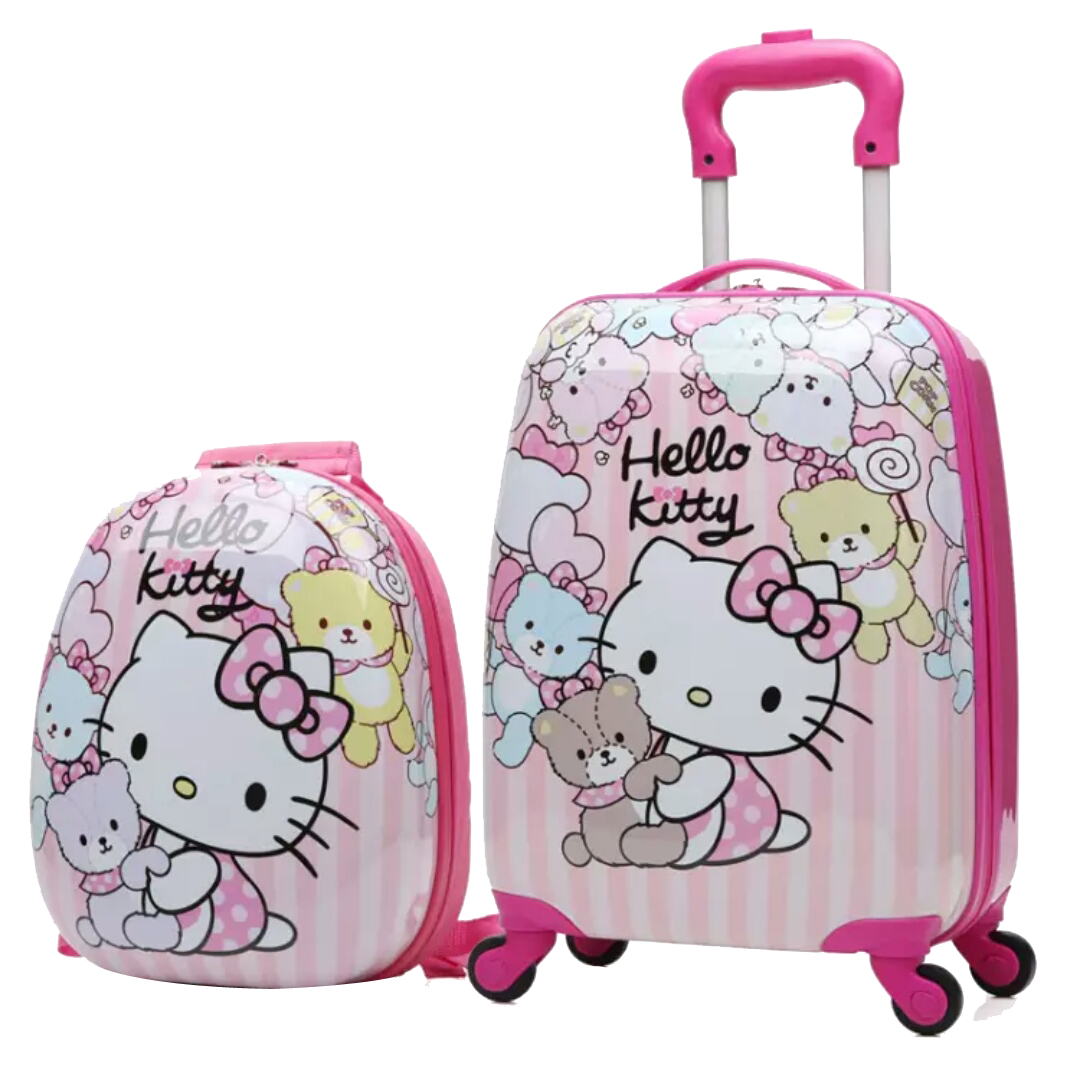 hello kitty suitcase baggage travel wheel pink hello kitty