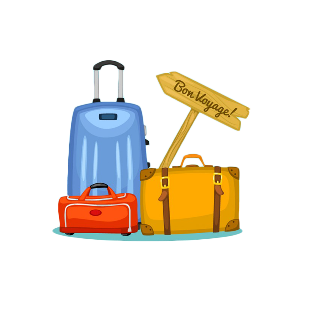 house baggage suitcase self service laundry travel cartoon luggage