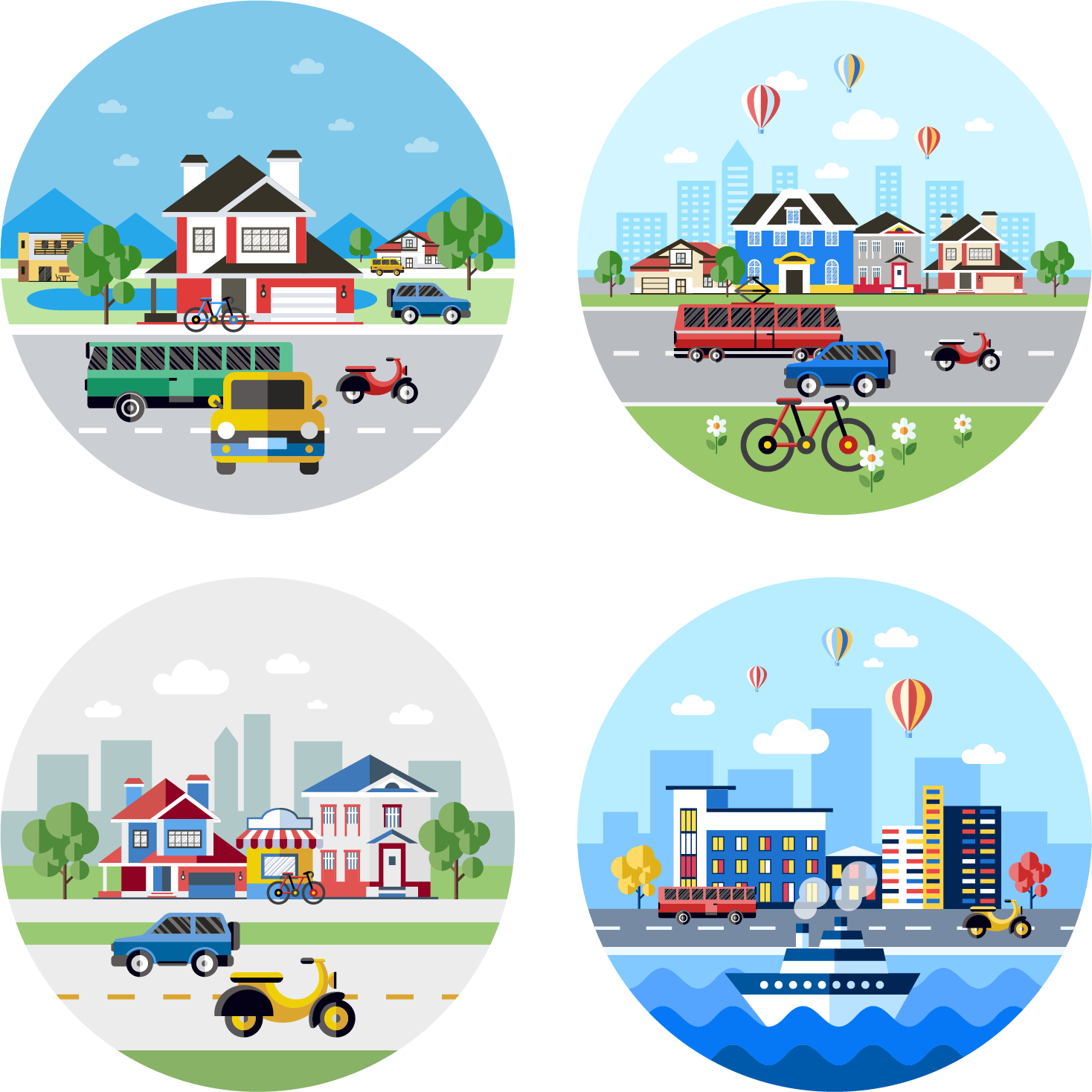 illustration vector hand painted cartoon travel