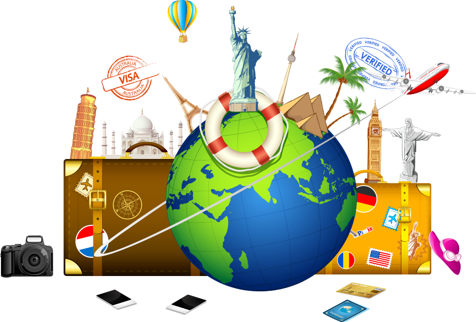india travel agent air travel travel website statue of liberty vector earth