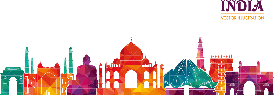 indian cuisine travel business food vector illustration indian architecture