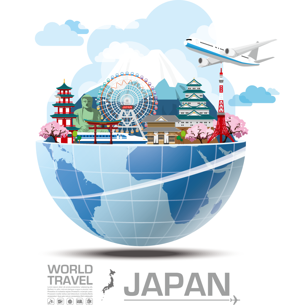 japan royalty free travel stock illustration decorative building japan attractions