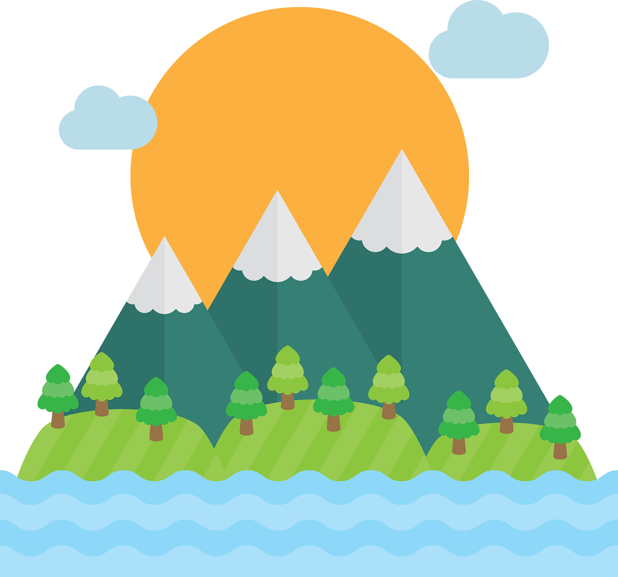 landscape mountain euclidean vector travel outdated vector