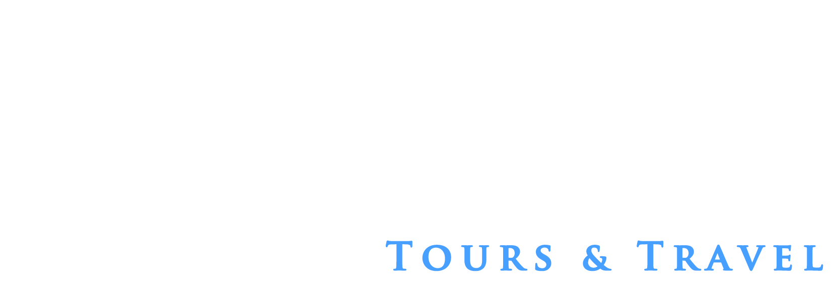 Tours & Travel Logo with White Script Wordmark