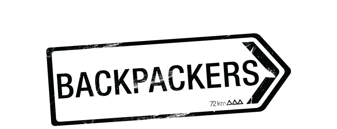 logo package tour backpacking travel kawah putih backpacker hostel