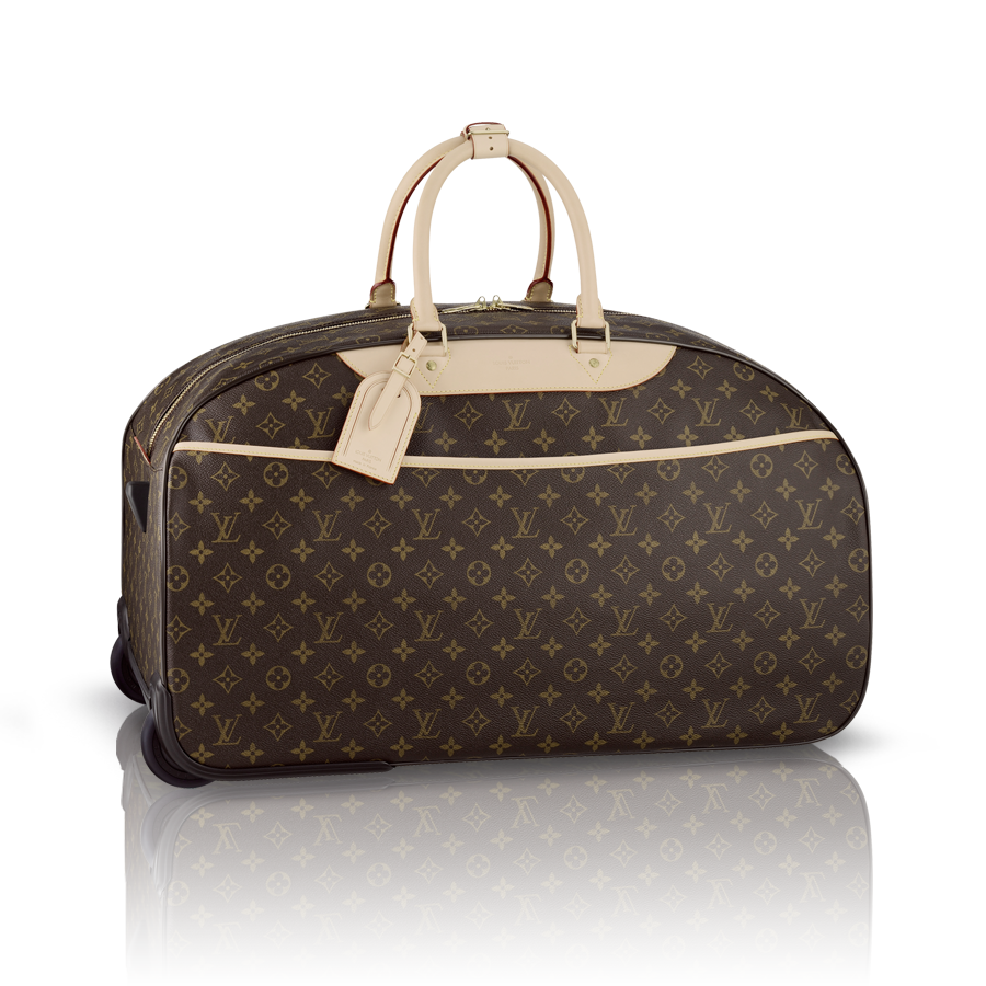 Brown Monogram Canvas Rolling Travel Bag