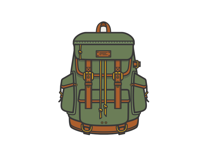 museum of modern art backpack designer illustration cartoon travel mountaineering bags free to pull material