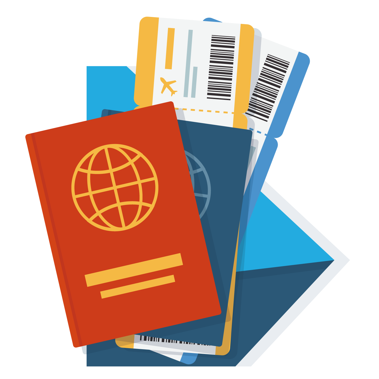 naa exchange travel visa passport service vector passport ticket