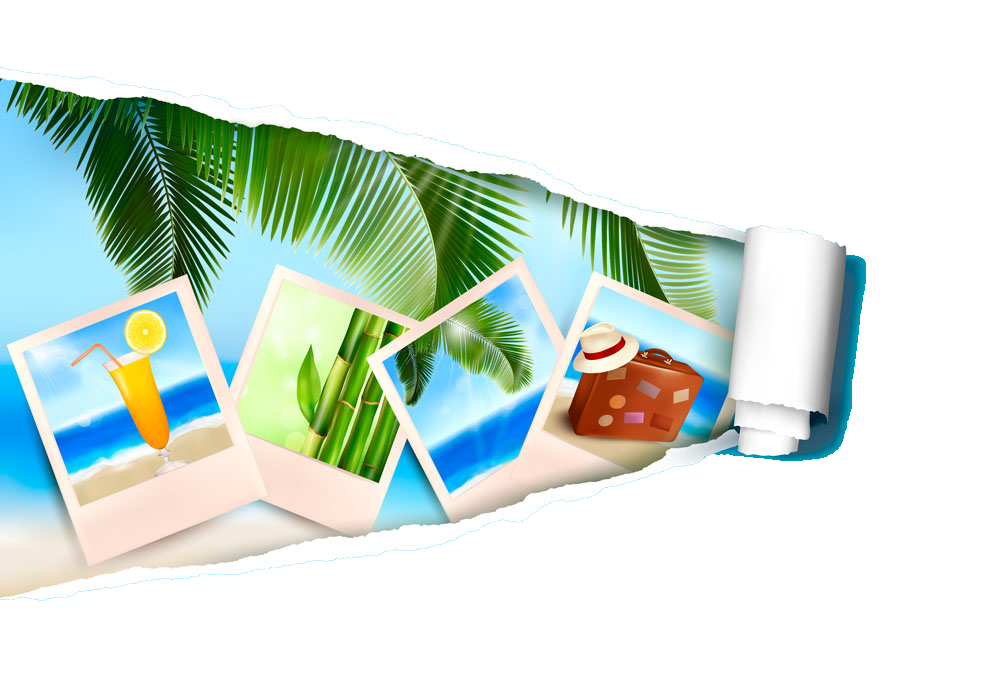 online hotel reservations beach vacation great travel poster material - Free Png Download | Seekpik