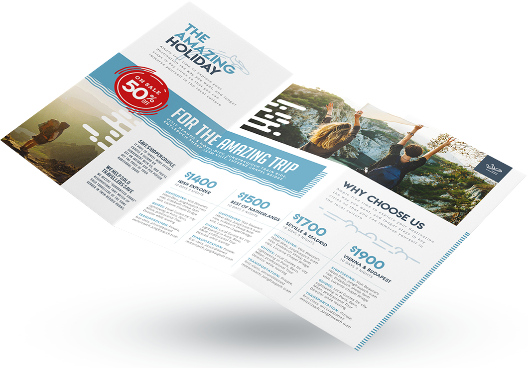 package tour brochure template travel agent pamphlet