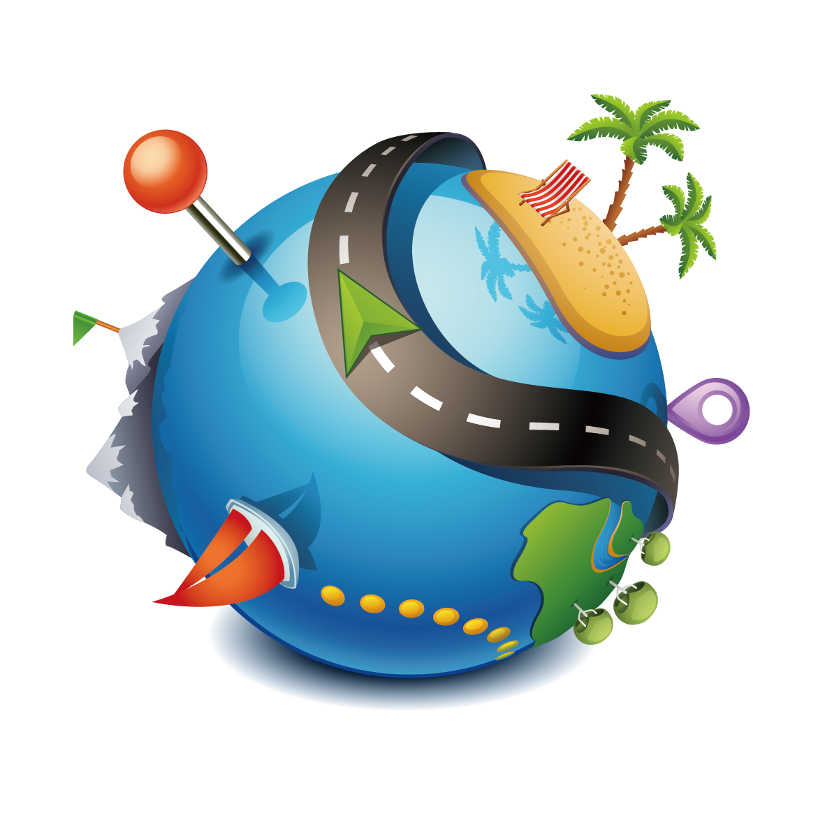 package tour travel agent icon global vacation travel