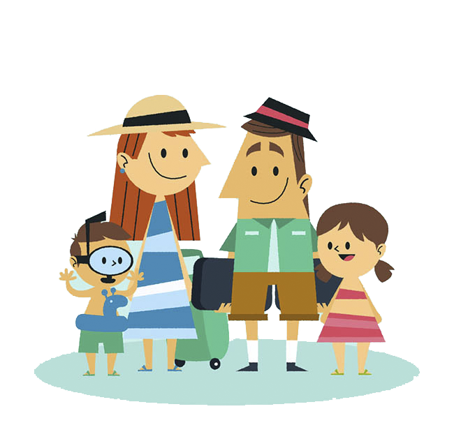 package tour travel family vacation hotel family travel vector material