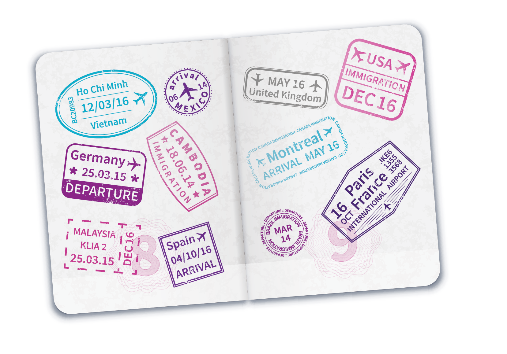 passport stamp travel visa immigration passport