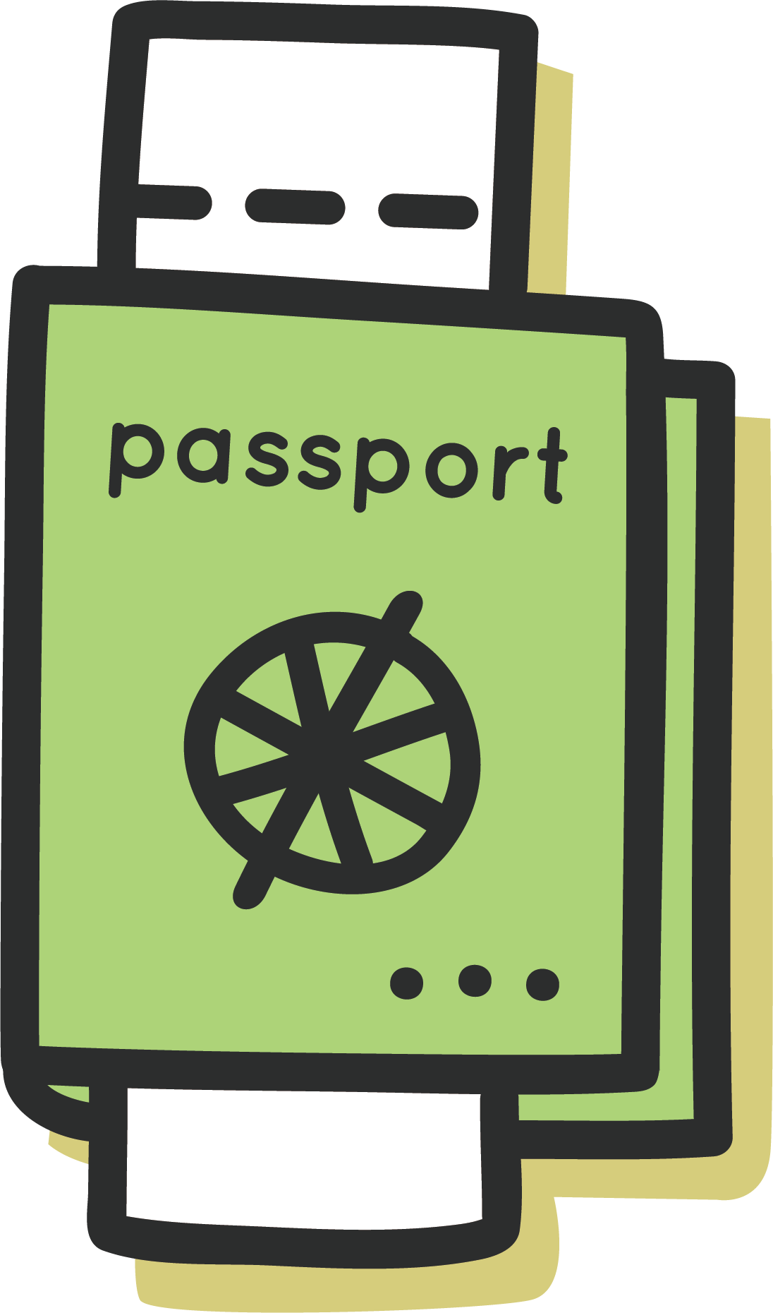 passport travel visa cartoon passport