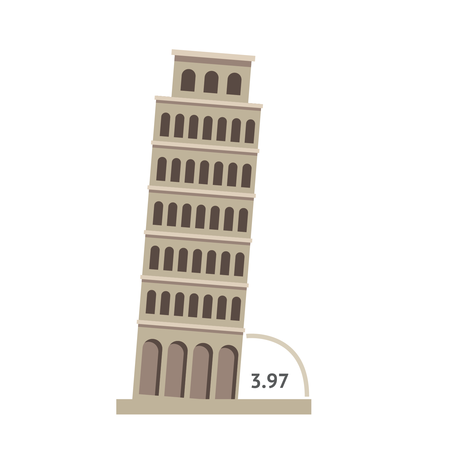 pisa drawing illustration vector material pattern outbound travel vacation