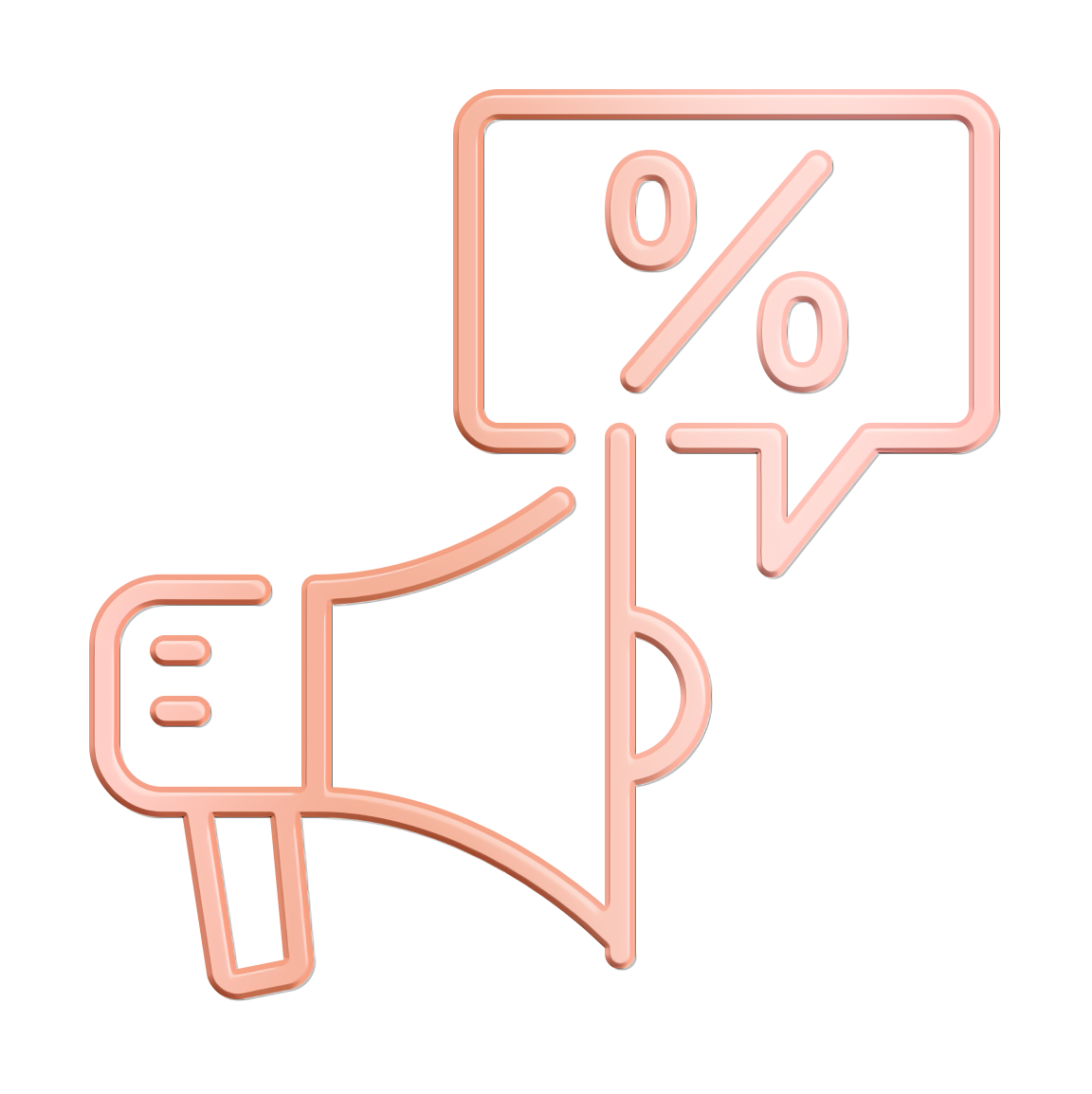 Accept icon Marketing and Growth icon Pink Line Material Property Peach transparent bac