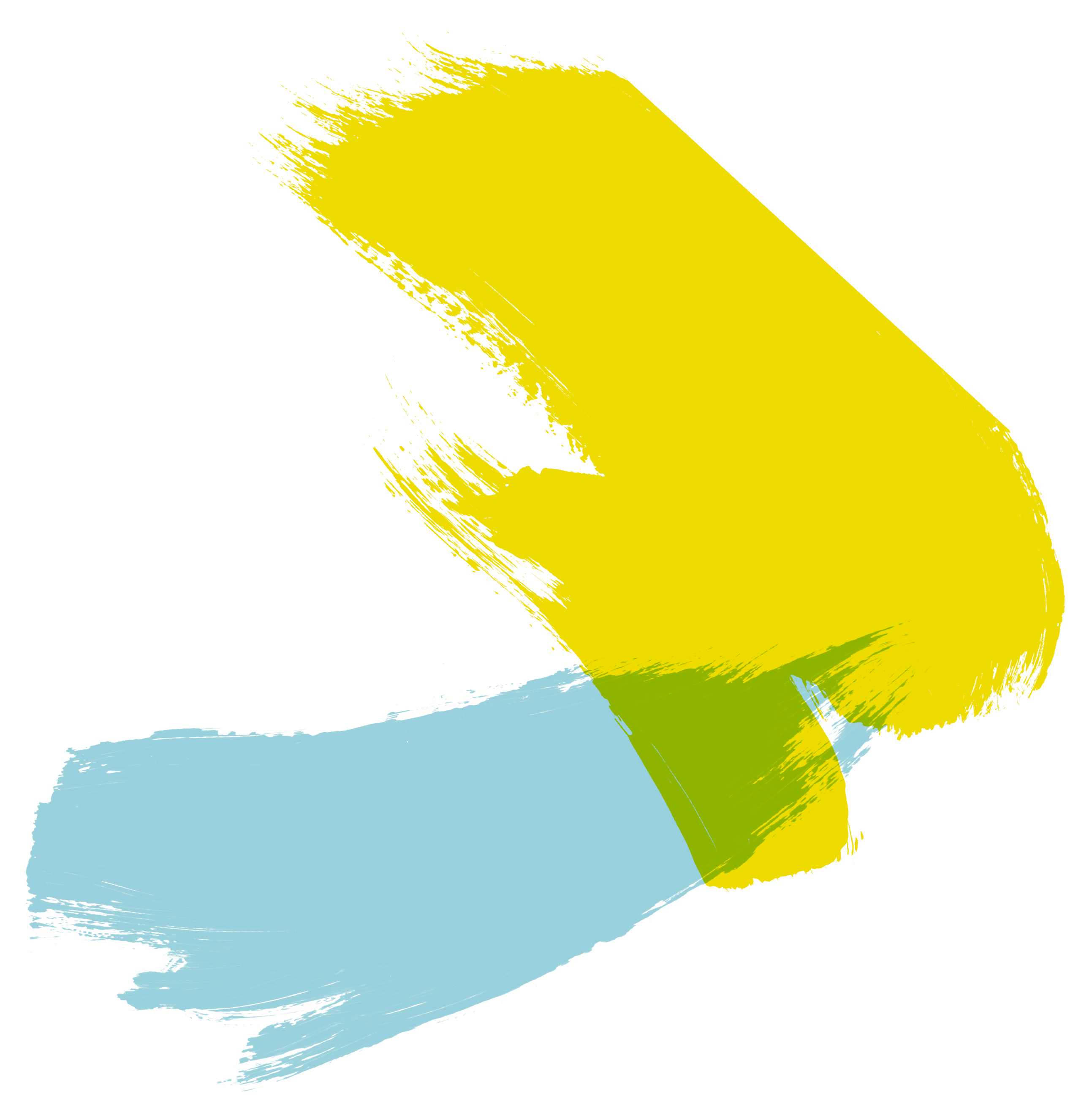 Yellow and Light Blue Brush Strokes