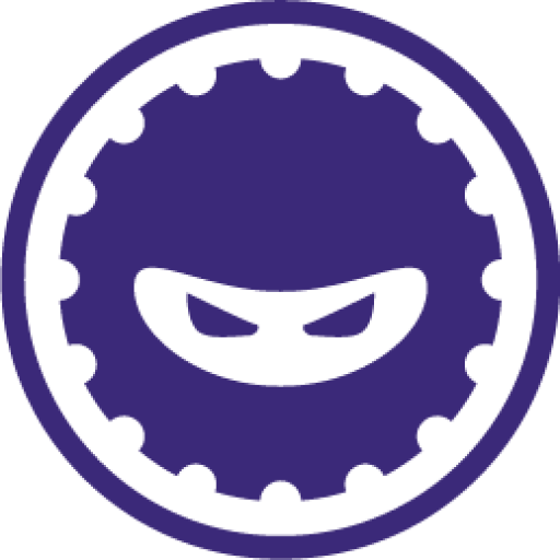 Purple Ninja Mask Cog Badge