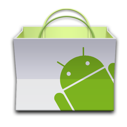 Android Icons R Honeycomb Market white and green Android handbag transparent bac