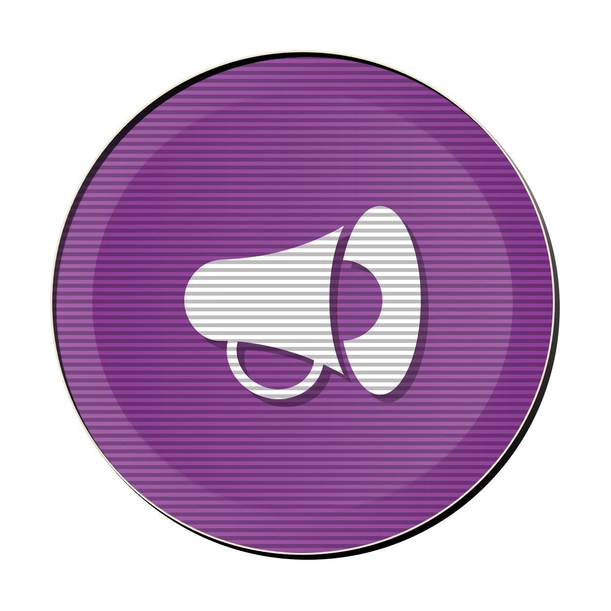 Announcement icon campgn icon marketing icon Megaphone Icon Promotion Icon Sales Icon Purple Violet Lavender Circle transparent bac