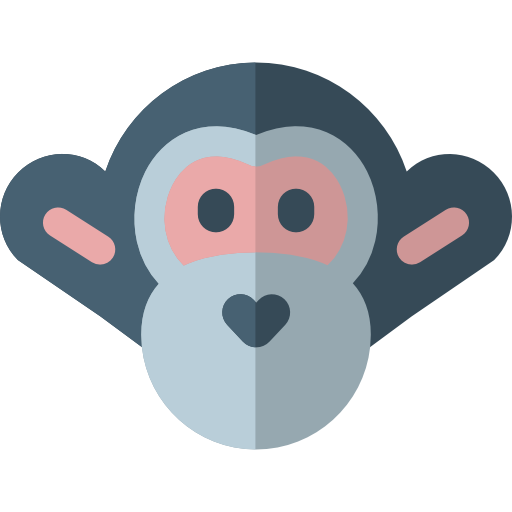 ape primate digital marketing monkey icon gray monkey