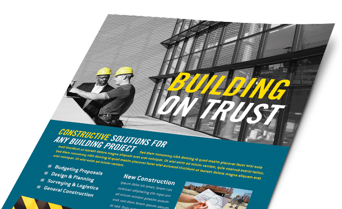 architectural engineering marketing brochure flyer design