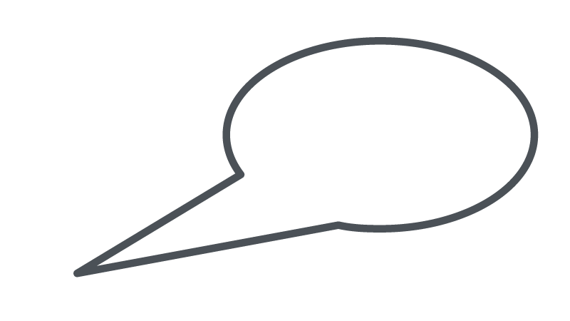 Outlined Grey Comic Speech Bubble