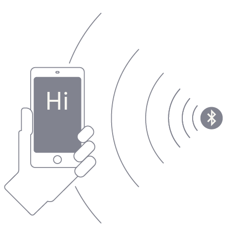 Line Drawn Hand Holding Phone with Waves