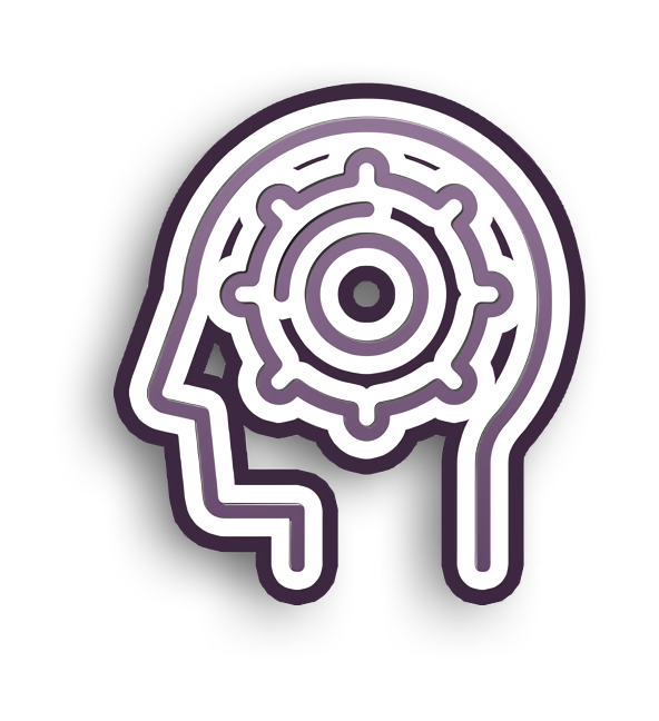 Brain icon Marketing & seo icon AI icon Marketing SEO Icon Labyrinth Maze Logo transparent bac
