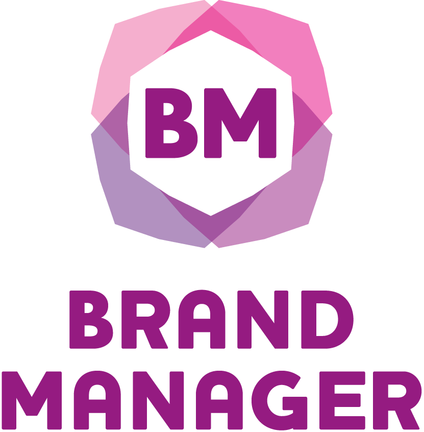 Purple BM Monogram with Faceted Shapes