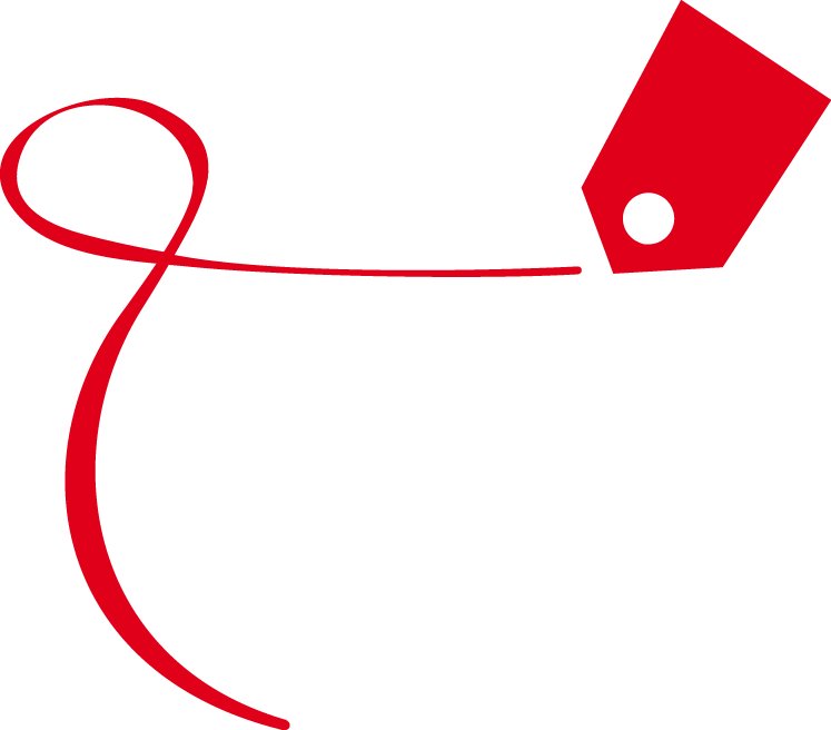 Red Price Tag with Looping String